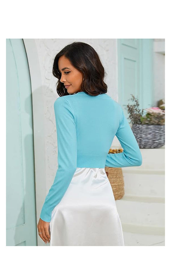 SMART COLLECTION Coprispalle Donna in Maglia – Eleganza Corto V, Perfetto su Abiti e Jeans