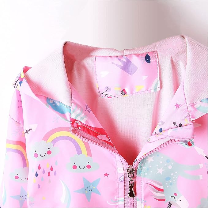 SunnyWind – Giacca Antivento Bambina Leggera con Cappuccio | Cappottino Impermeabile Primavera Autunno 1-7 Anni