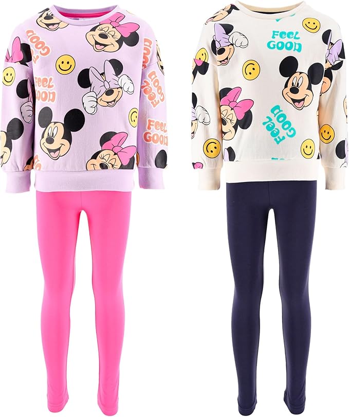 SweetBow – Completo Bimba 2 Pezzi Felpa e Leggings Coordinati | Outfit Casual Sportivo Leggero
