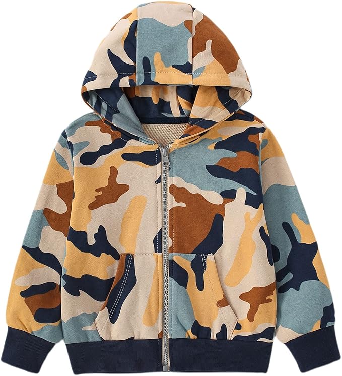 DinoZip – Felpa con Cappuccio Bambino 100% Cotone | Giacca Zip con Stampa Dinosauro o Coccodrillo 1–12 Anni