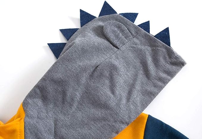 DinoZip – Felpa con Cappuccio Bambino 100% Cotone | Giacca Zip con Stampa Dinosauro o Coccodrillo 1–12 Anni