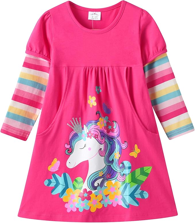 StripeDress è il vestitino ideale per portare colore, fantasia e allegria nel guardaroba delle bambine!