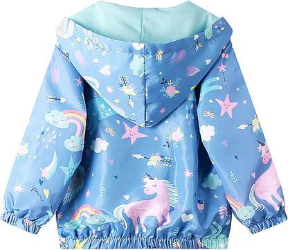 SunnyWind – Giacca Antivento Bambina Leggera con Cappuccio | Cappottino Impermeabile Primavera Autunno 1-7 Anni