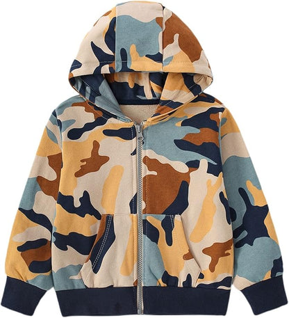 DinoZip – Felpa con Cappuccio Bambino 100% Cotone | Giacca Zip con Stampa Dinosauro o Coccodrillo 1–12 Anni