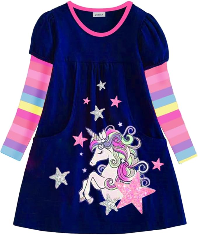 StripeDress è il vestitino ideale per portare colore, fantasia e allegria nel guardaroba delle bambine!